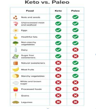 Keto vs Paleo diet