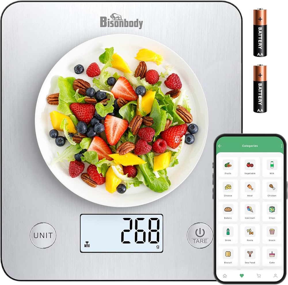 Digital kitchen scale for macro tracking