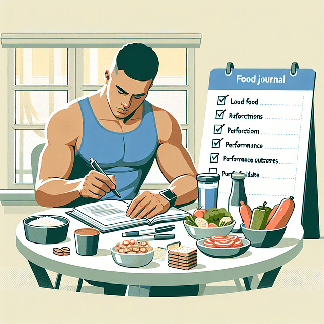 athlete journaling food reactions and performance outcomes