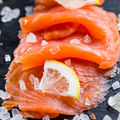 sliced smoked salmon