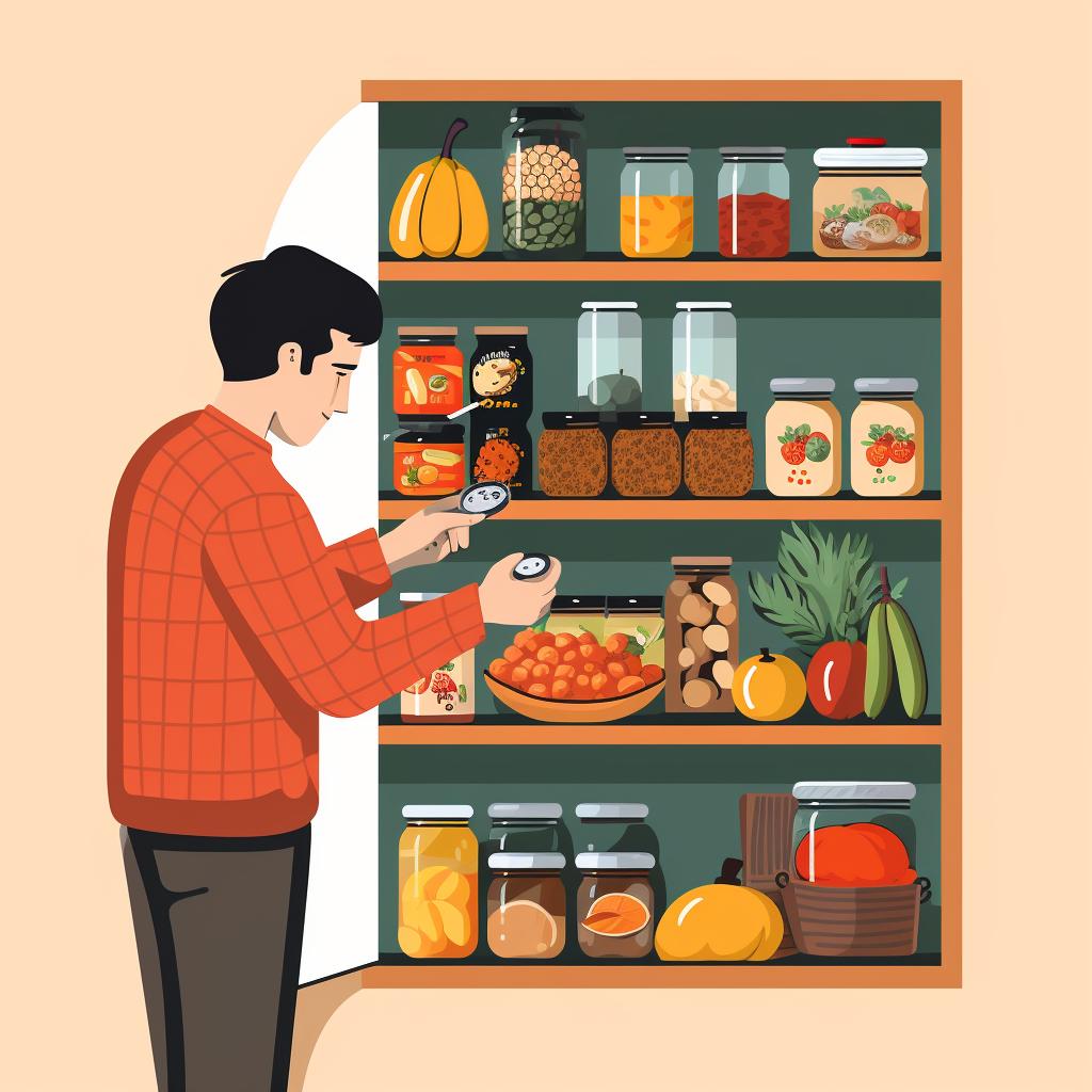 Person removing non-Paleo foods from pantry
